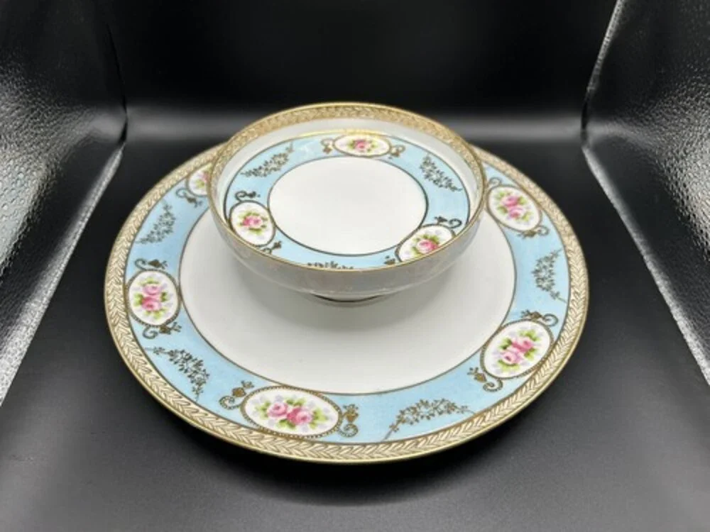 Morimura Brothers (Japan) Hand Painted Porcelain Snack Plate